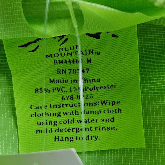 Blue Mountain PVC Rainsuit Hi-Visibility Jacket Overall Set Mens M Reflective - Picture 4 of 7